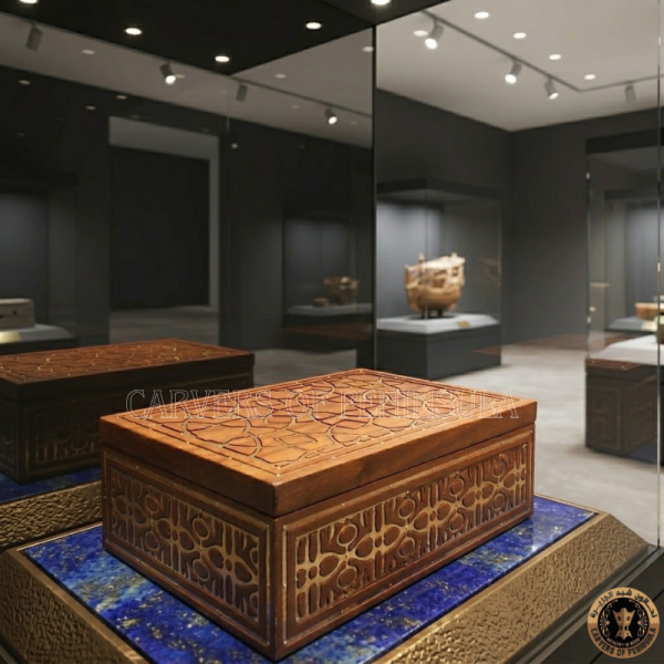 Decorative Grill Embedded Wooden Box