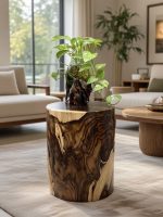 Rosewood Trunk Side Table