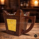 Glossy Steel with the Brass Studs Cup Mitkan