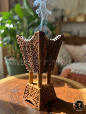 Burma Teak Geometric Pattern Mitkan