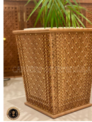 Elegant Wooden Waste Bin