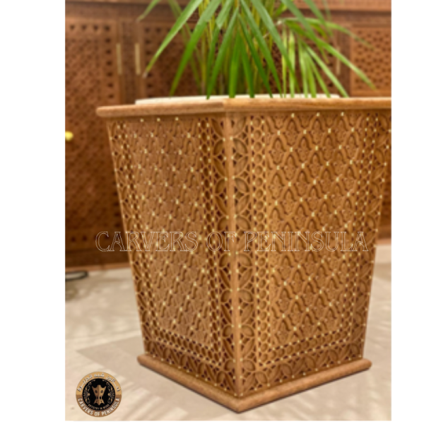 Elegant Wooden Waste Bin