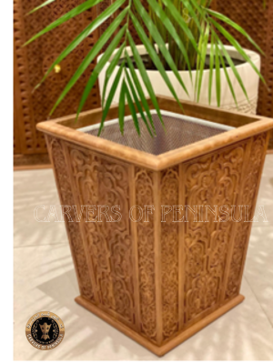 Modern Wooden Waste Bin