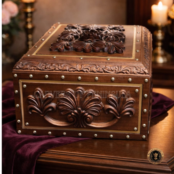 3D Carved Wooden Box