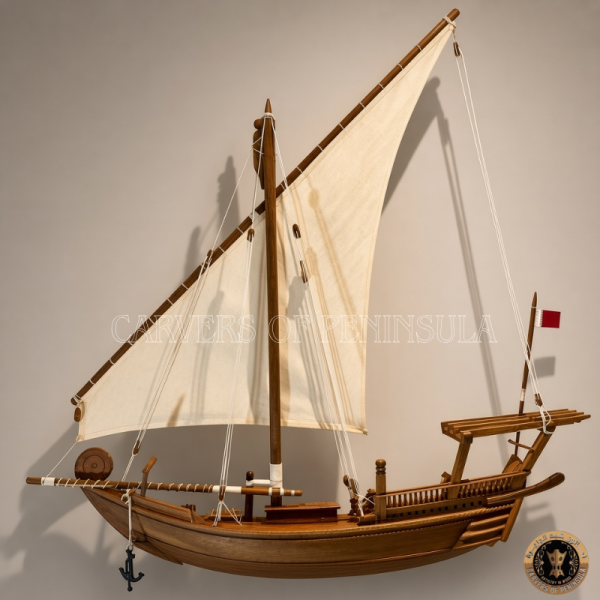 Baghlah Half Section Wall Hanged Wooden Dhow
