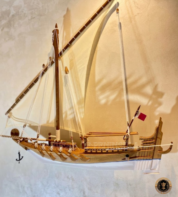 Battil Half Section Wall Hanged Wooden Dhow