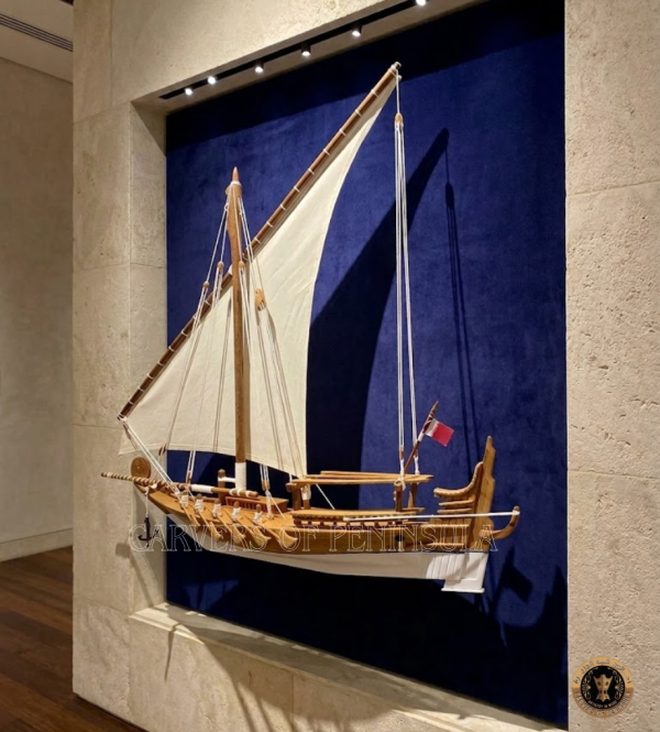 Battil Half Section Wall Hanged Wooden Dhow