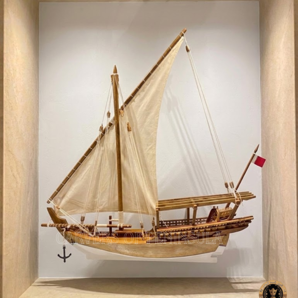 Shoe'i Half Section Wall Hanged Wooden Dhow