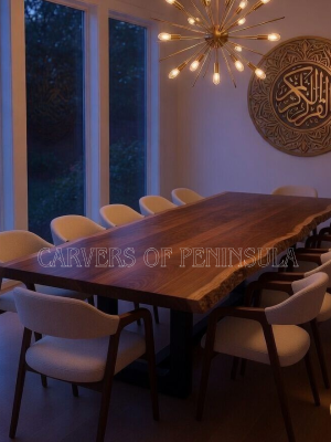Suar Wood Live Edge Dining Table