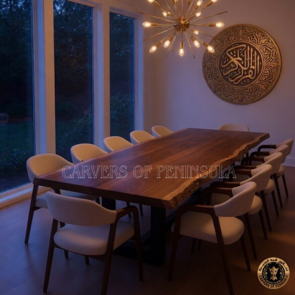 Suar Wood Live Edge Dining Table