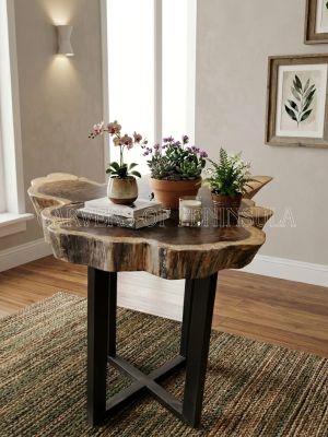 Natural Rosewood Console Table