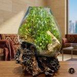 Drift Wood Molten Glass Flower Vase