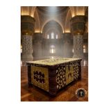 Brass Stud Ornated Wooden Chest Combo
