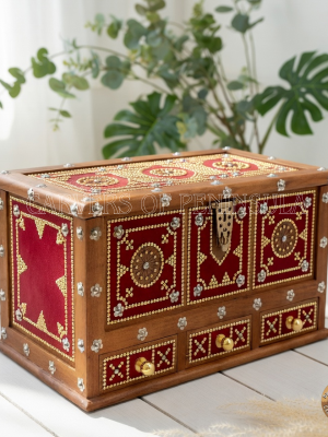 Leather Wrapping Wooden Box