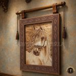 Wooden Frame - Coffee Paint Horse