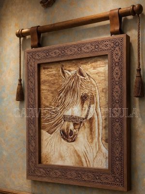 Wooden Frame - Coffee Paint Horse