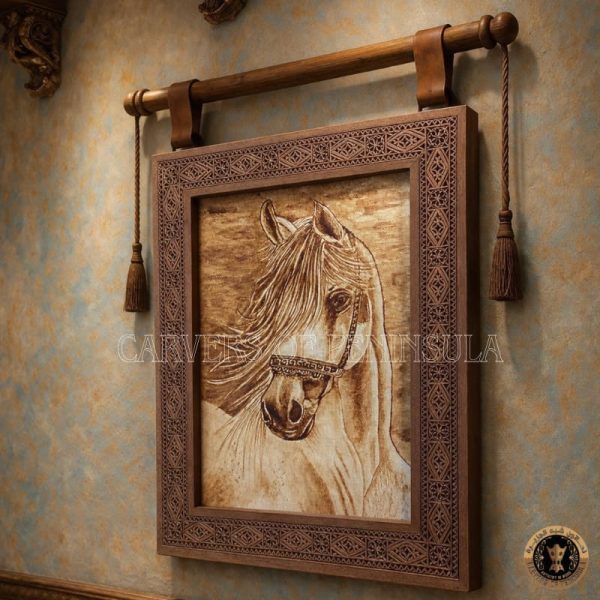 Wooden Frame - Coffee Paint Horse