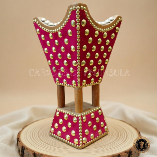 Velvet Wrapped Mitkan with Studs