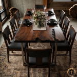 Mahogany Wood Live Edge Dining Table