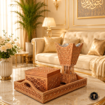 Meshed Shajara Pattern Wooden Combo Set
