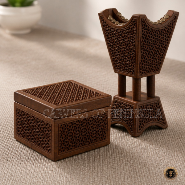 Sapele Wood Mitkan & Storage Box Combo