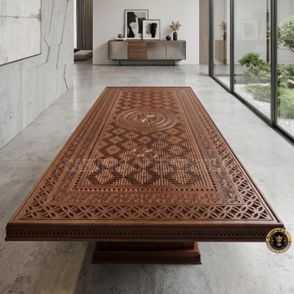 Premium Sapele wood 8-Seater Dining Table