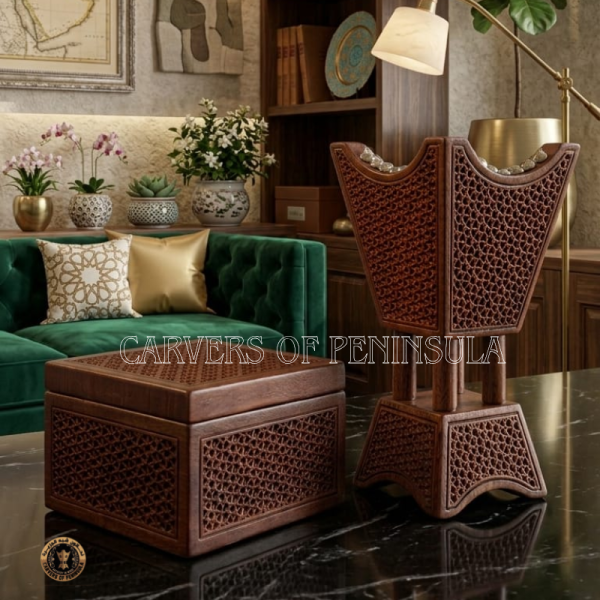 Sapele Wood Mitkan & Storage Box Combo