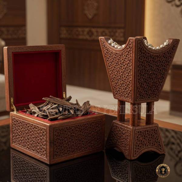 Sapele Wood Mitkan & Storage Box Combo