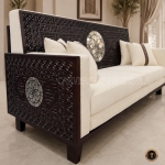 Solid Burma teak wood sofa
