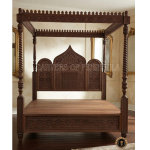 Royal Carved Canopy Bed Frame