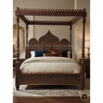 Royal Carved Canopy Bed Frame