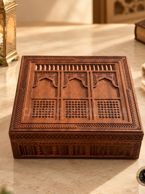 Solid Teak Wood Decorative Keepsake Box.